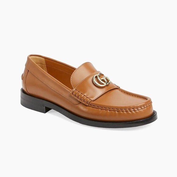 $1130 Gucci Princetown GG Leather Loafer in Brown Sz 39 - Picture 1 of 10
